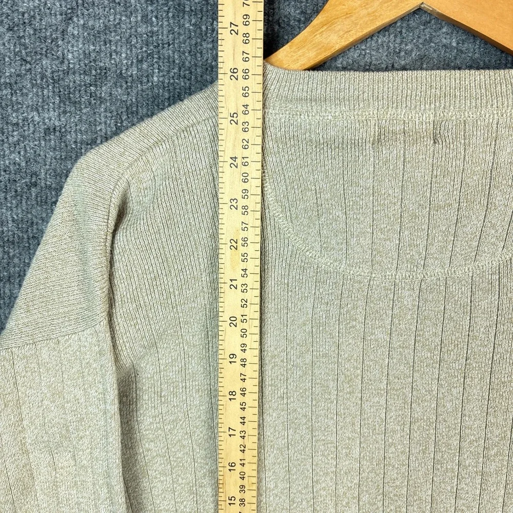 VTG Dockers Rib Knit V-Neck Sweater XL Tan Academia Normcore